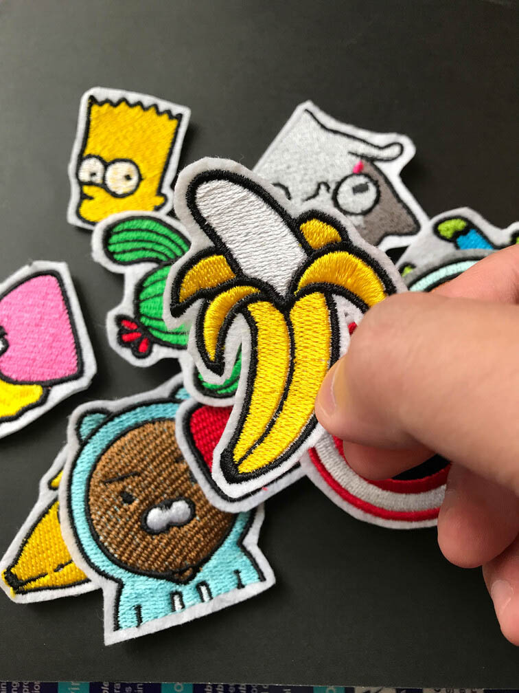 Ảnh thêu patch ủi trái chuối